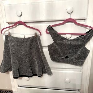 Express women matching skirt and crop top